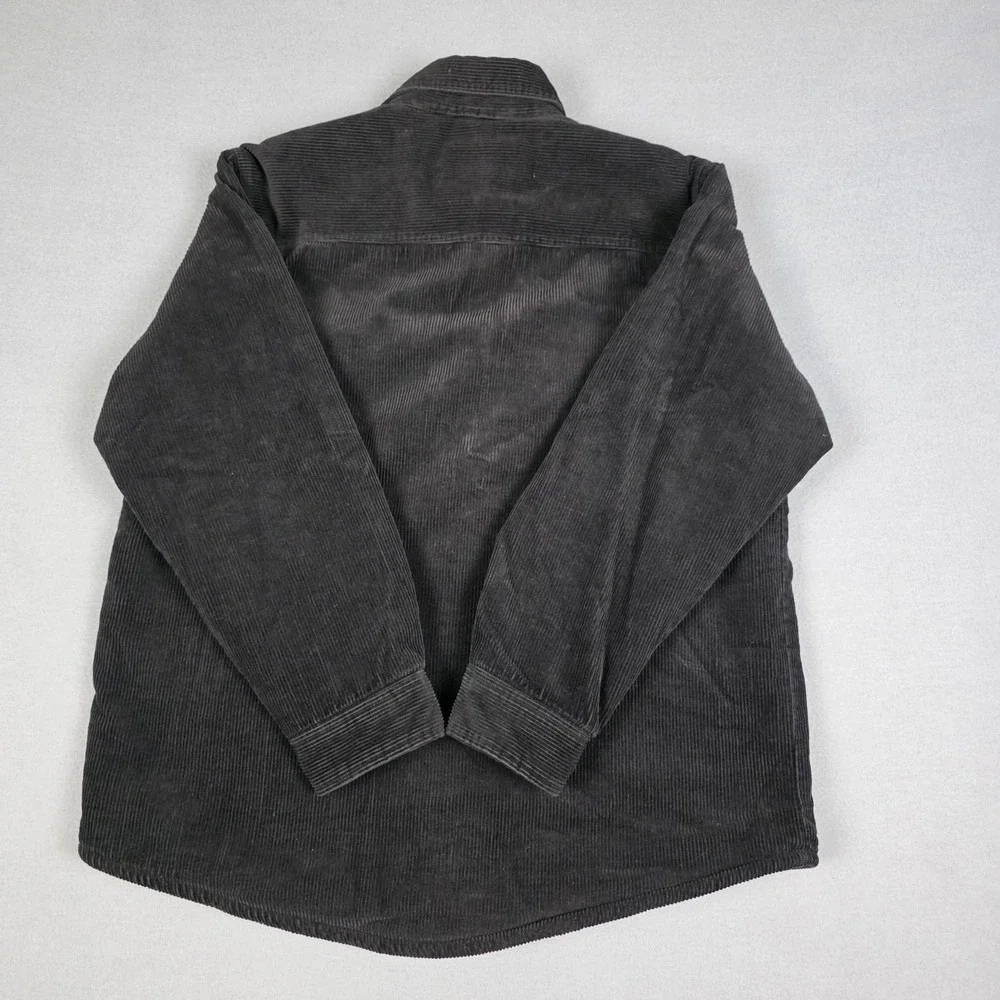 High Sierra Corduroy Sherpa Lined Jacket Mens Size Large Black Chore Shacket‎
